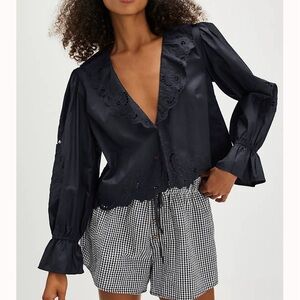 Maisie Cutwork Top NWOT